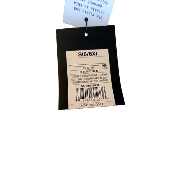 Girls Black Off-Shoulder Short Sleeve Top S(6/6X) Art Class Polyester & Rayon - Picture 3 of 8